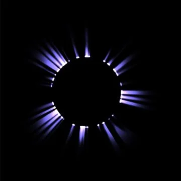 Mosaic image of light source from hexagons. Honeycomb structure. Vector ill.. Stock Illustration