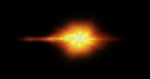 Mosaic image of light source from hexagons. Honeycomb structure. Vector ill.. Stock Illustration