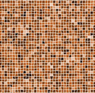 Mosaic with irregular tiles and different shades. Tessellating revetment back Stock Illustration