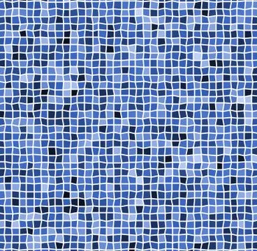 Mosaic with irregular tiles and different shades. Tessellating revetment back Stock Illustration
