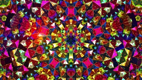 Mosaic Kaleidoscope Background Vidéo 342475502