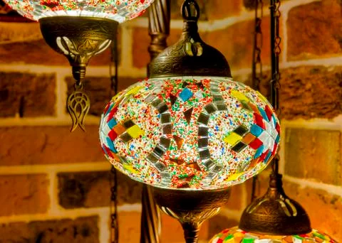 Mosaic lamp Stock Photos