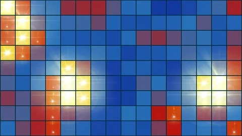 Mosaic Light Show Multi-Colored - 4k Colorful Pixel Grid Video Background Loop 動画素材 87703854