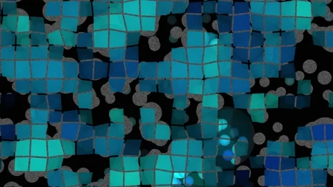 Mosaic of light spots in blue tones Stock Footage 202086000