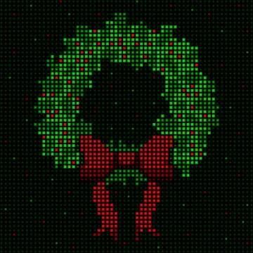 Mosaic light wreath Stock Illustration