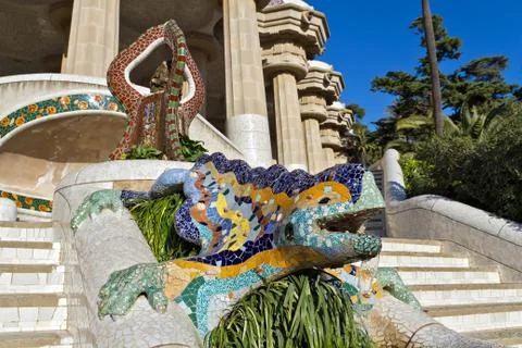 Mosaic lizard Фото