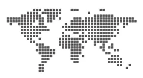 Mosaic map of the world Stock Illustration