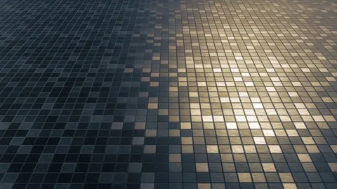Mosaic metallic square pattern background loop Stock Footage 74390131
