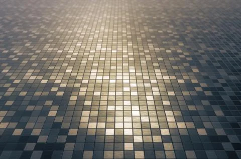 Mosaic metallic square pattern background Illustrazione stock