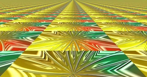 Mosaic of multicolored kaleidoscopes in perspective Stock Footage 142366581