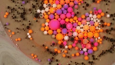 Mosaic of oil bubbles. Color patterns in slow motion. Stock-Footage 281754066