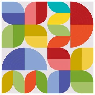 Mosaic ornament decoration with circle pattern. Abstract background geometry Stock Illustration