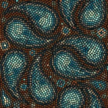 Mosaic with paisley pattern. イラスト素材