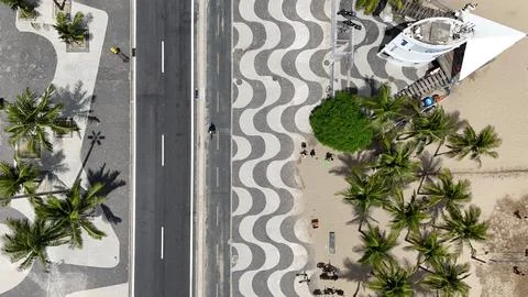 Mosaic pathway in Leme Stock Photos