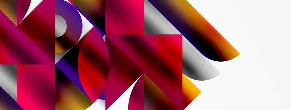 Mosaic pattern composition featuring harmonious interplay of triangles, lines Illustrazione stock