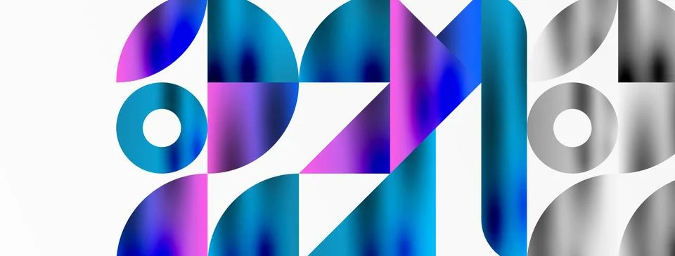 Mosaic pattern composition featuring harmonious interplay of triangles, lines Stockillustratie