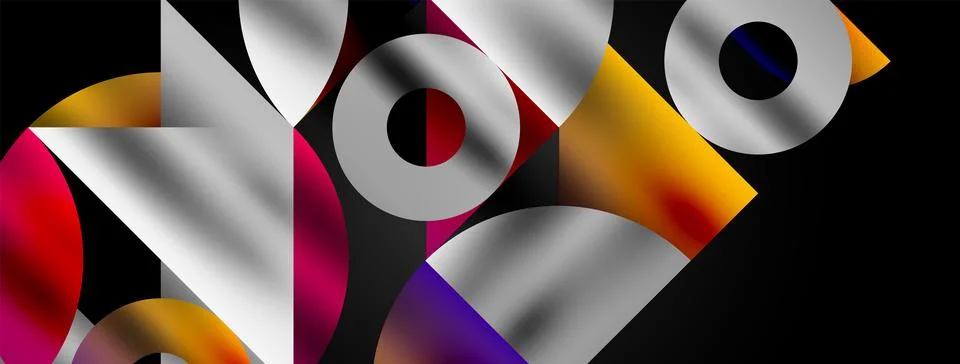 Mosaic pattern composition featuring harmonious interplay of triangles, lines Illustrazione stock