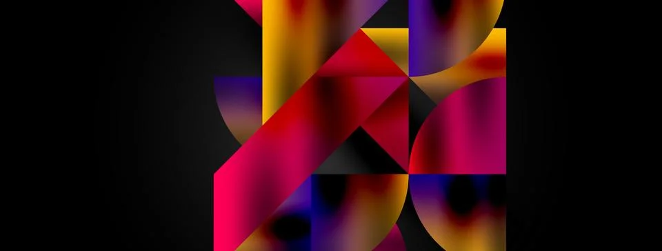 Mosaic pattern composition featuring harmonious interplay of triangles, lines イラスト素材