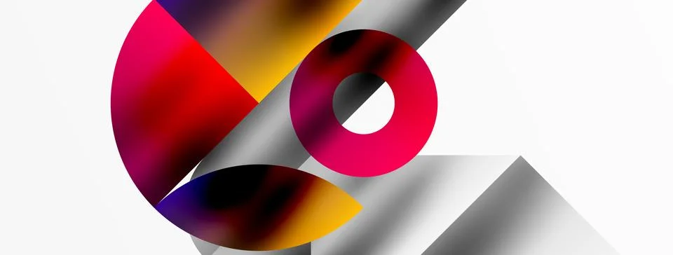 Mosaic pattern composition featuring harmonious interplay of triangles, lines 库存插图