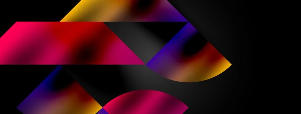 Mosaic pattern composition featuring harmonious interplay of triangles, lines Illustrazione stock
