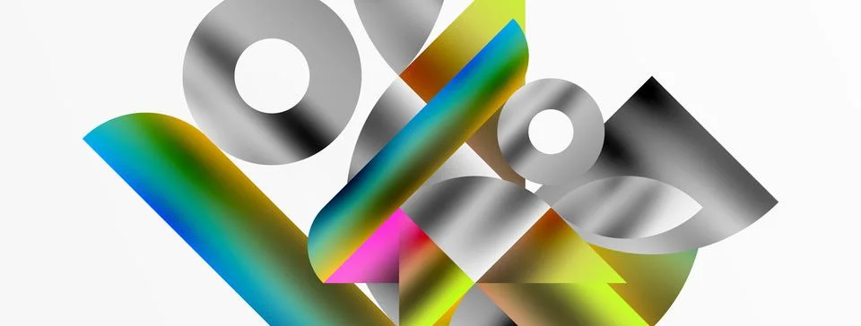 Mosaic pattern composition featuring harmonious interplay of triangles, lines Illustrazione stock