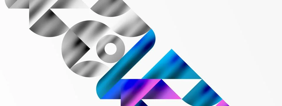 Mosaic pattern composition featuring harmonious interplay of triangles, lines Stockillustratie