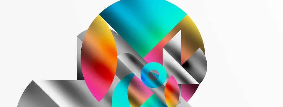 Mosaic pattern composition featuring harmonious interplay of triangles, lines 库存插图