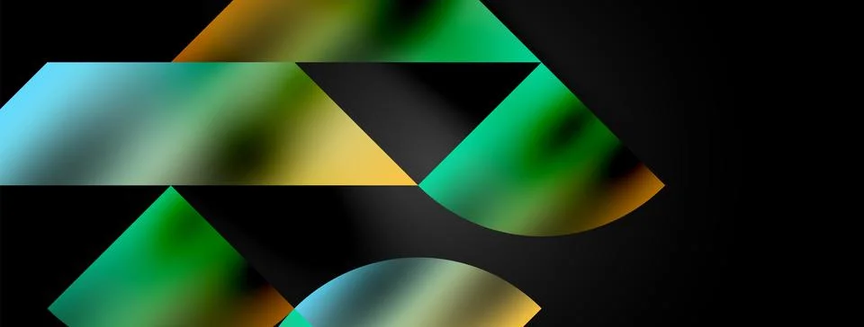 Mosaic pattern composition featuring harmonious interplay of triangles, lines 库存插图