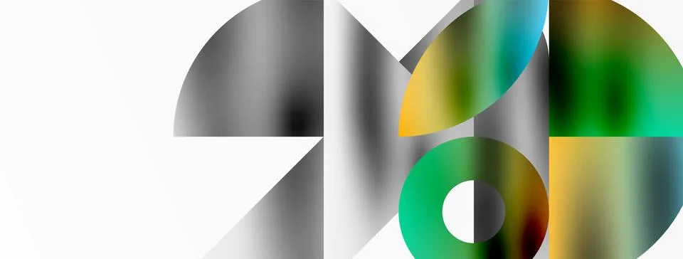 Mosaic pattern composition featuring harmonious interplay of triangles, lines 库存插图