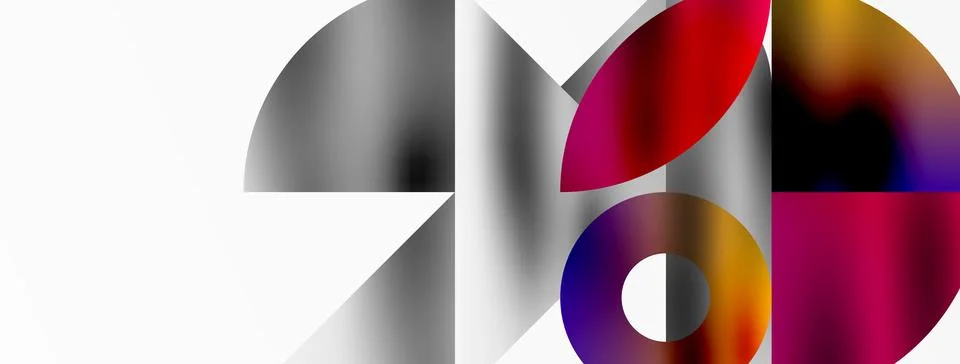 Mosaic pattern composition featuring harmonious interplay of triangles, lines Illustrazione stock