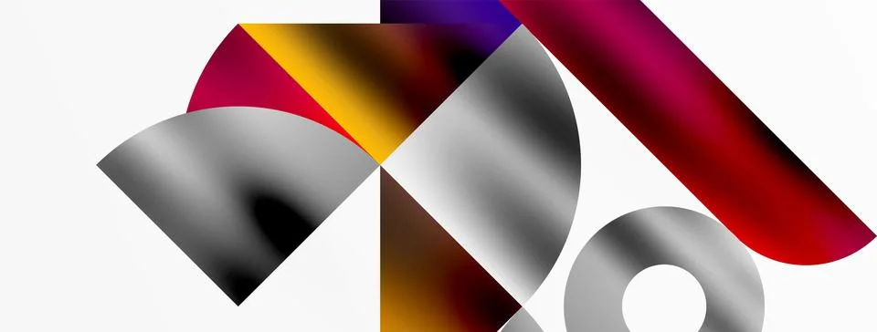 Mosaic pattern composition featuring harmonious interplay of triangles, lines 库存插图