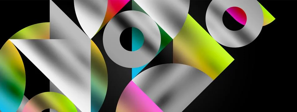 Mosaic pattern composition featuring harmonious interplay of triangles, lines 스톡 일러스트