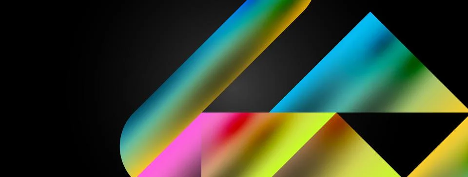 Mosaic pattern composition featuring harmonious interplay of triangles, lines Illustrazione stock