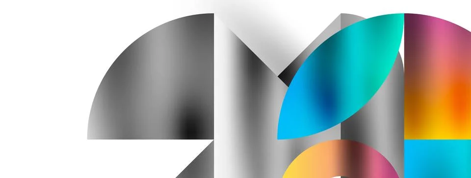 Mosaic pattern composition featuring harmonious interplay of triangles, lines Stock Illustration