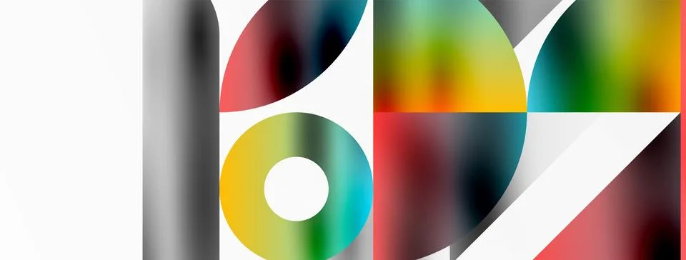 Mosaic pattern composition featuring harmonious interplay of triangles, lines イラスト素材