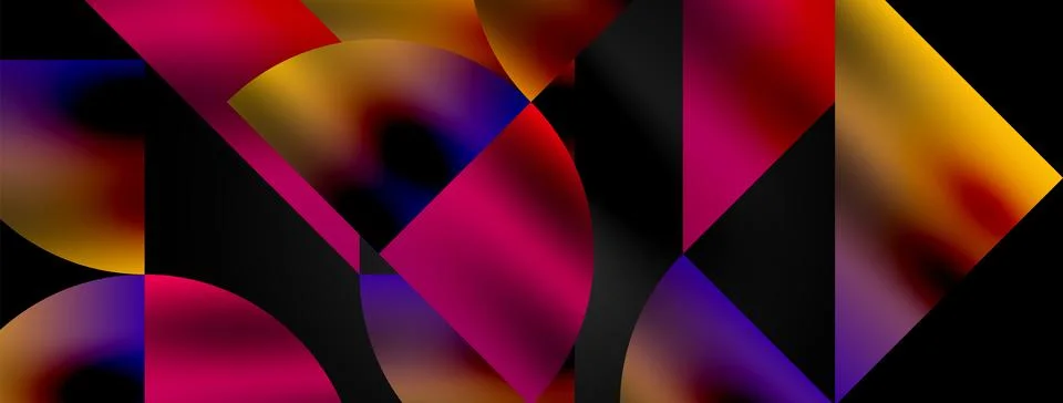 Mosaic pattern composition featuring harmonious interplay of triangles, lines Illustrazione stock