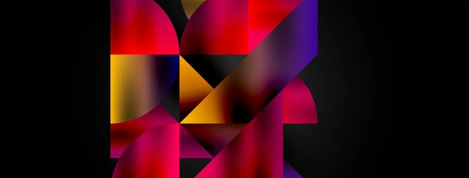 Mosaic pattern composition featuring harmonious interplay of triangles, lines Stockillustratie