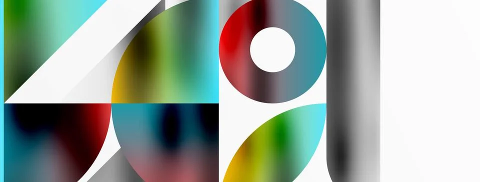 Mosaic pattern composition featuring harmonious interplay of triangles, lines Illustrazione stock