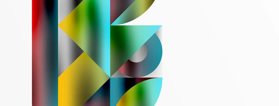 Mosaic pattern composition featuring harmonious interplay of triangles, lines イラスト素材
