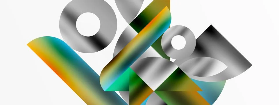 Mosaic pattern composition featuring harmonious interplay of triangles, lines Illustrazione stock