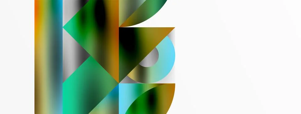 Mosaic pattern composition featuring harmonious interplay of triangles, lines Stockillustratie