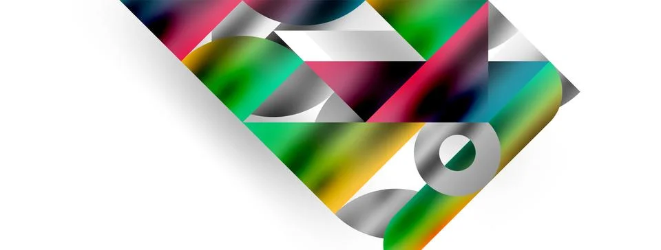 Mosaic pattern composition featuring harmonious interplay of triangles, lines イラスト素材