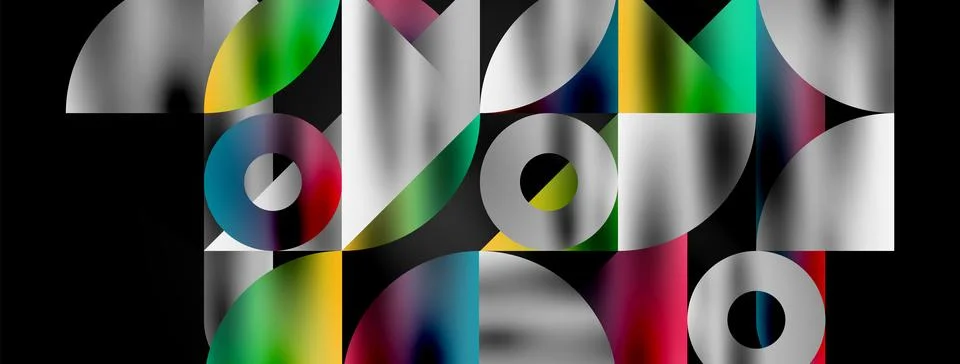 Mosaic pattern composition featuring harmonious interplay of triangles, lines Stockillustratie