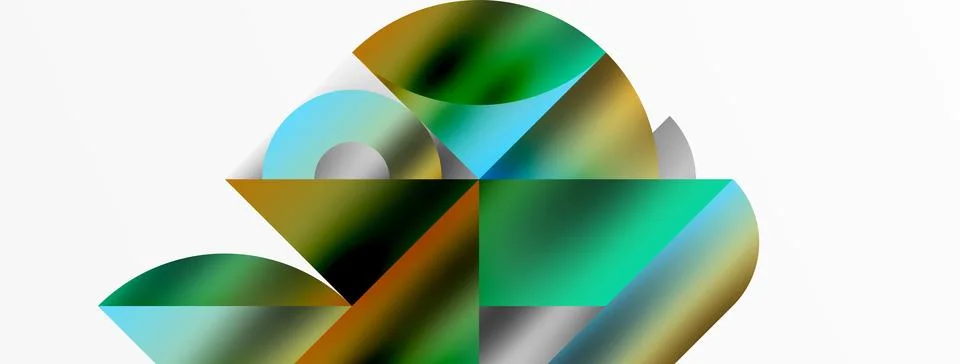 Mosaic pattern composition featuring harmonious interplay of triangles, lines Illustrazione stock