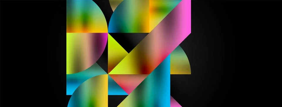 Mosaic pattern composition featuring harmonious interplay of triangles, lines Stockillustratie