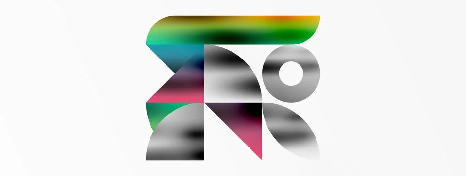 Mosaic pattern composition featuring harmonious interplay of triangles, lines Stock Illustration