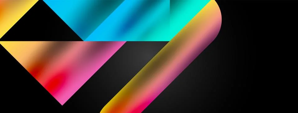 Mosaic pattern composition featuring harmonious interplay of triangles, lines Stock Illustration