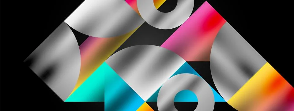 Mosaic pattern composition featuring harmonious interplay of triangles, lines Stockillustratie