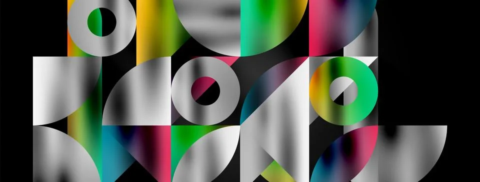 Mosaic pattern composition featuring harmonious interplay of triangles, lines Stockillustratie