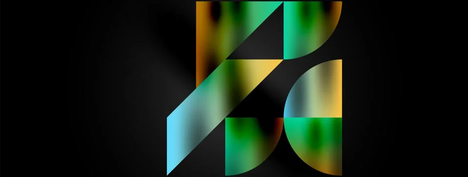 Mosaic pattern composition featuring harmonious interplay of triangles, lines Stockillustratie